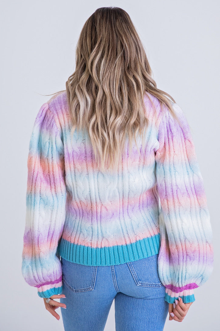 Multi Yarn Cable Knit Sweater