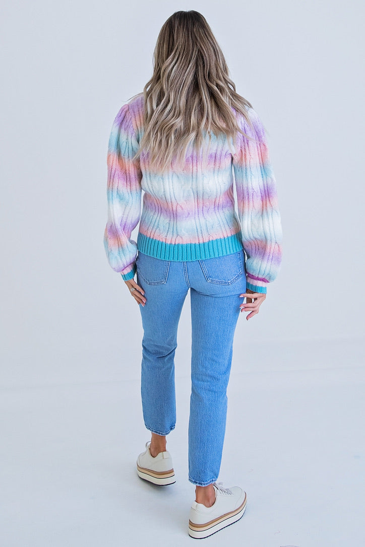 Multi Yarn Cable Knit Sweater