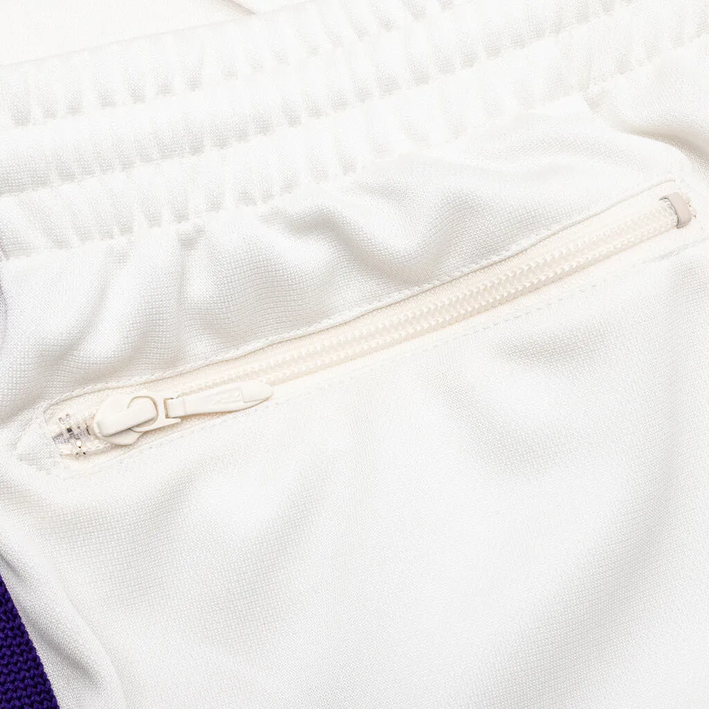 Ice White Smooth Polyester Narrow Track Pant