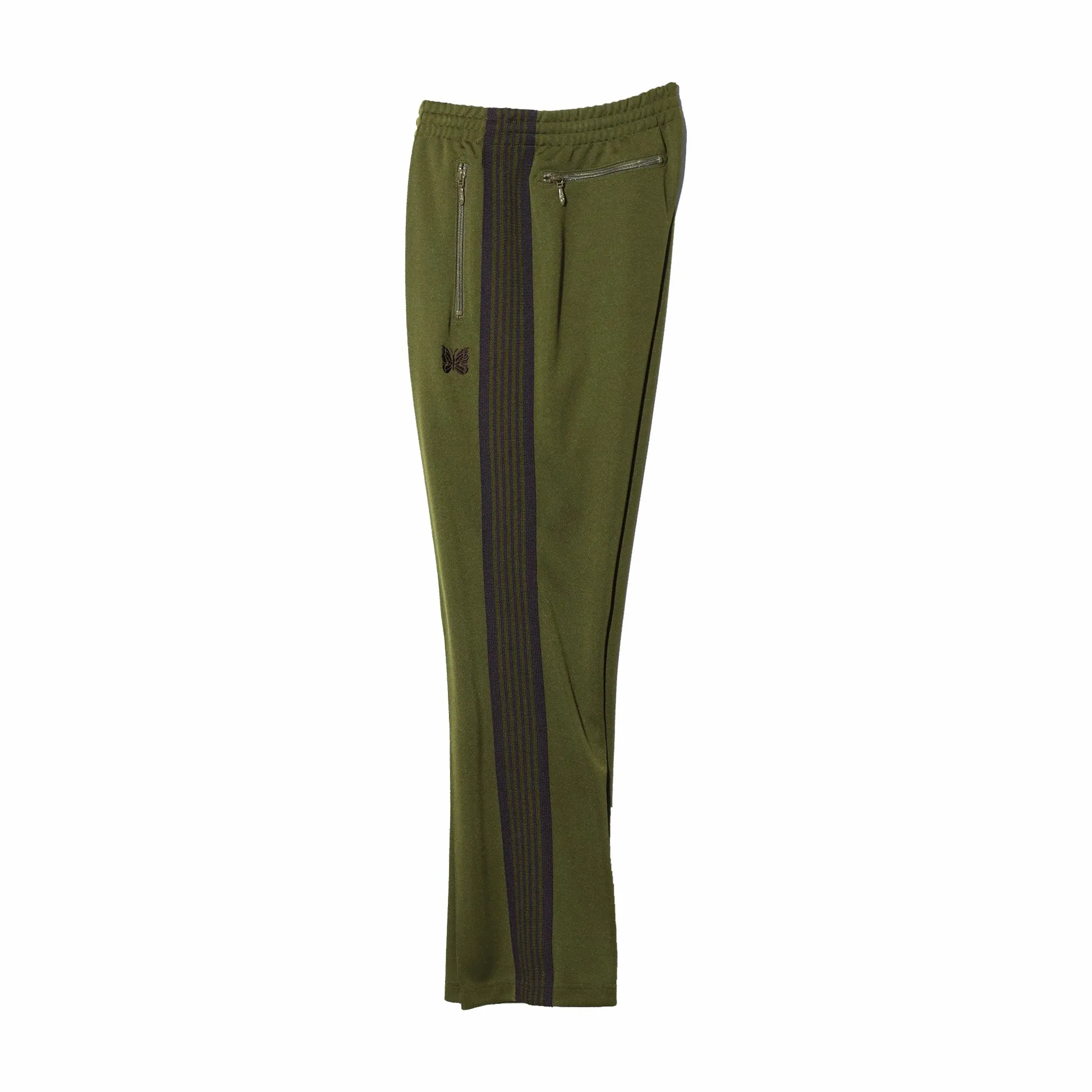 Needles Narrow Track Pants Poly Smooth Olive