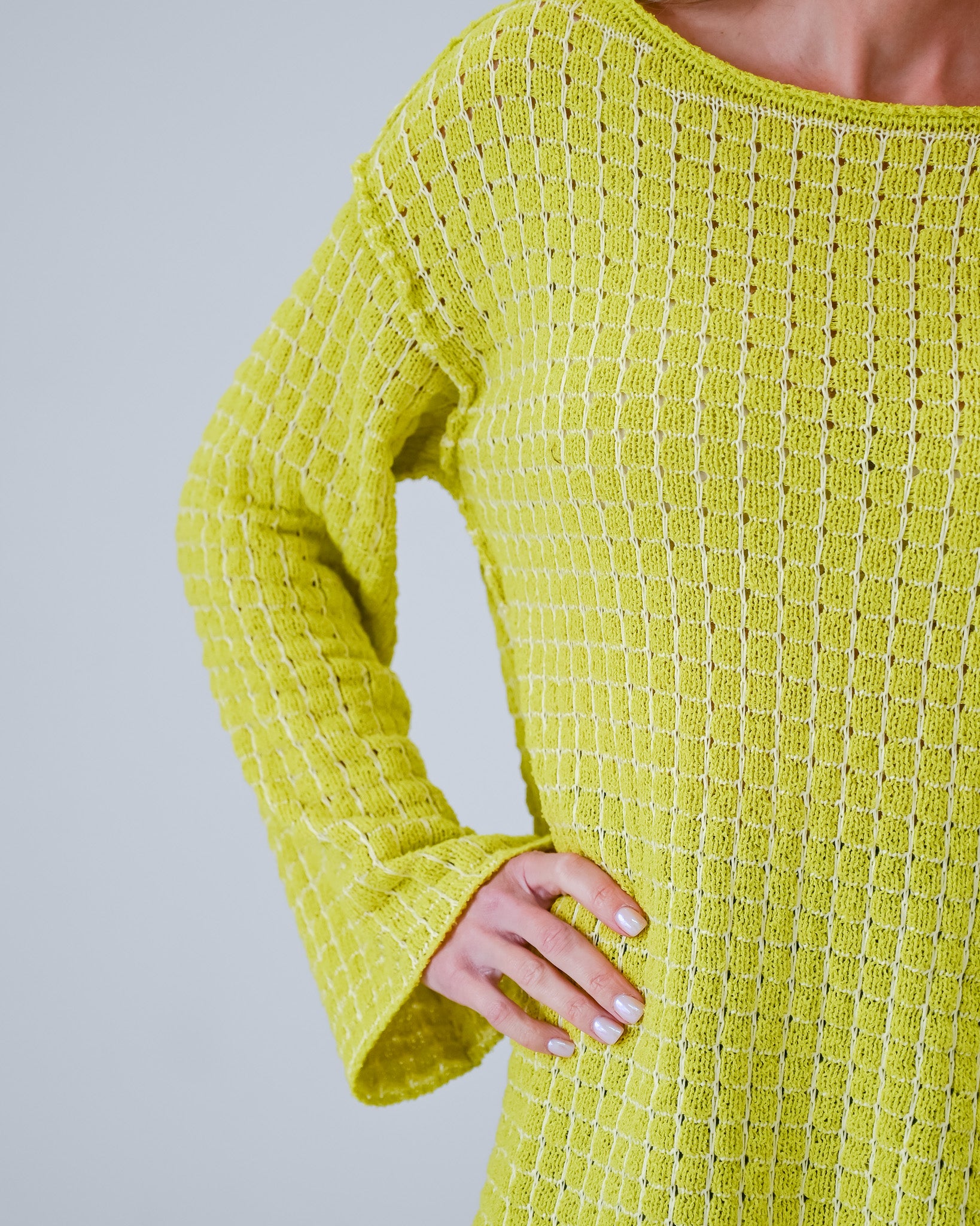 Neon Rainbow Knit Sweater - Sizes 3X to S.