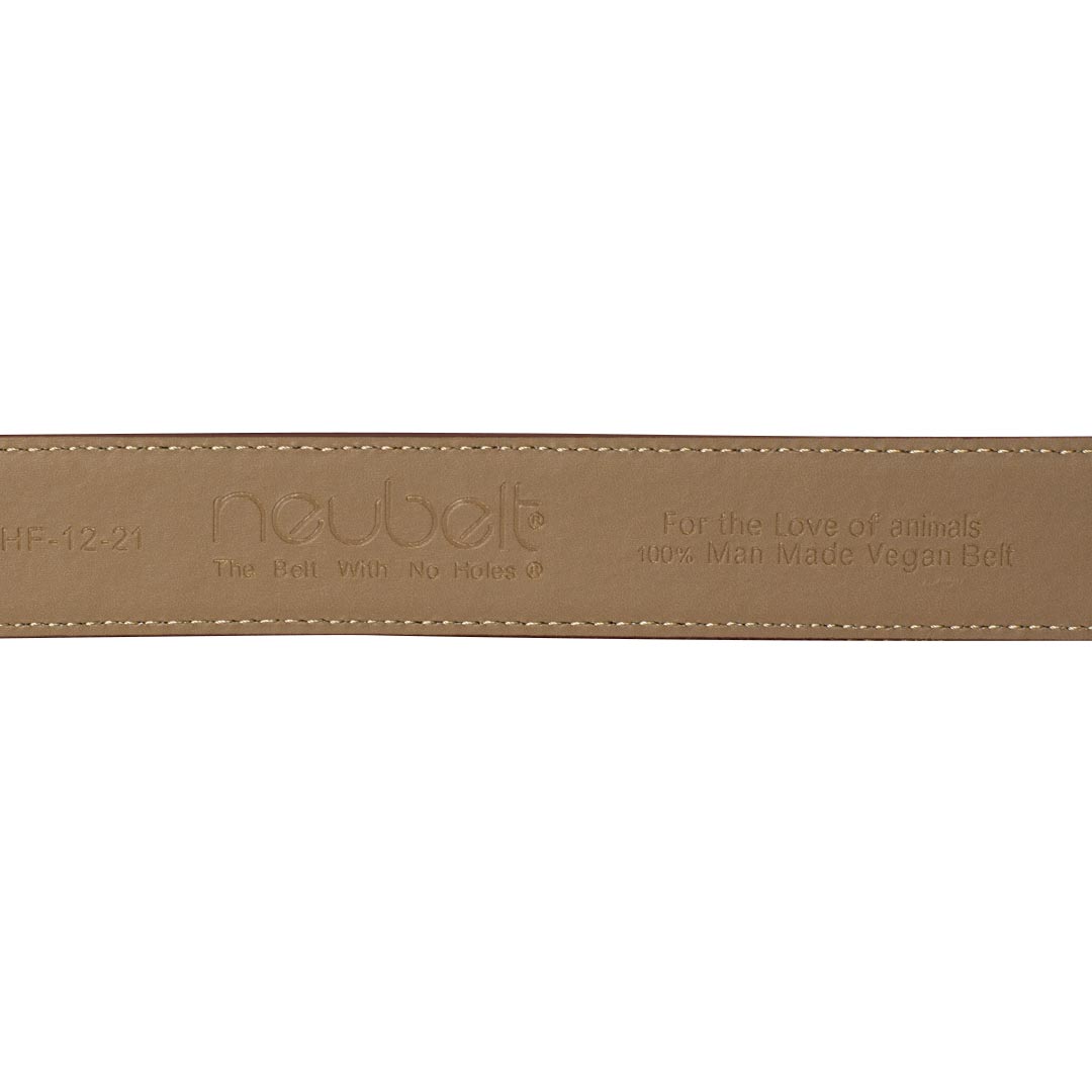 Neubelt Vegan White Golf Belt with 1.375 inch Strap