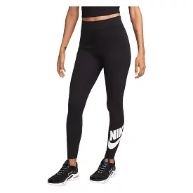 Nike high-waisted black leggings women's sportswear classics graphic.