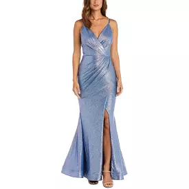 NW Nightway Petite Women's Faux Wrap Maxi Evening Dress