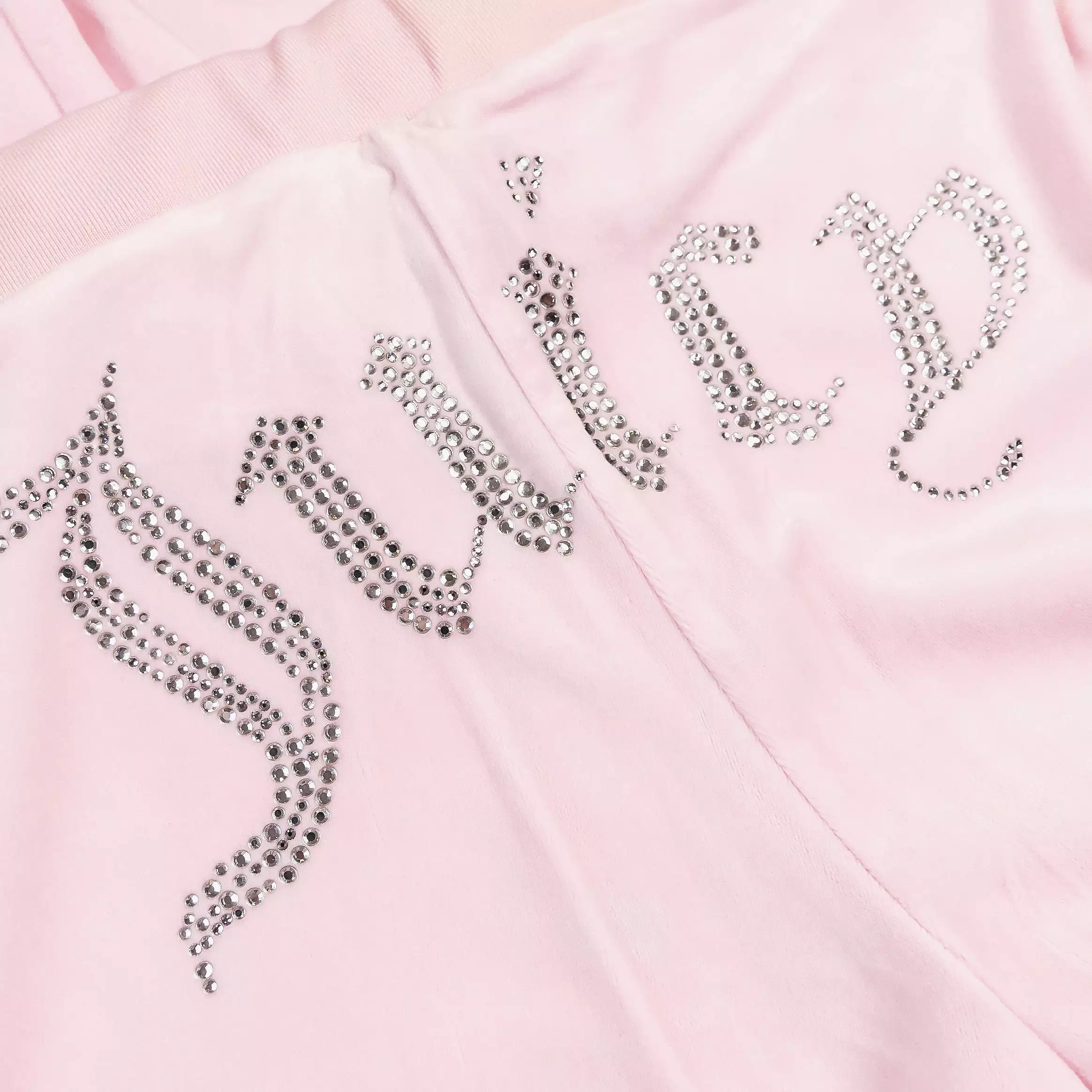 OG Big Bling Velour Women's Track Pants - Light Pink