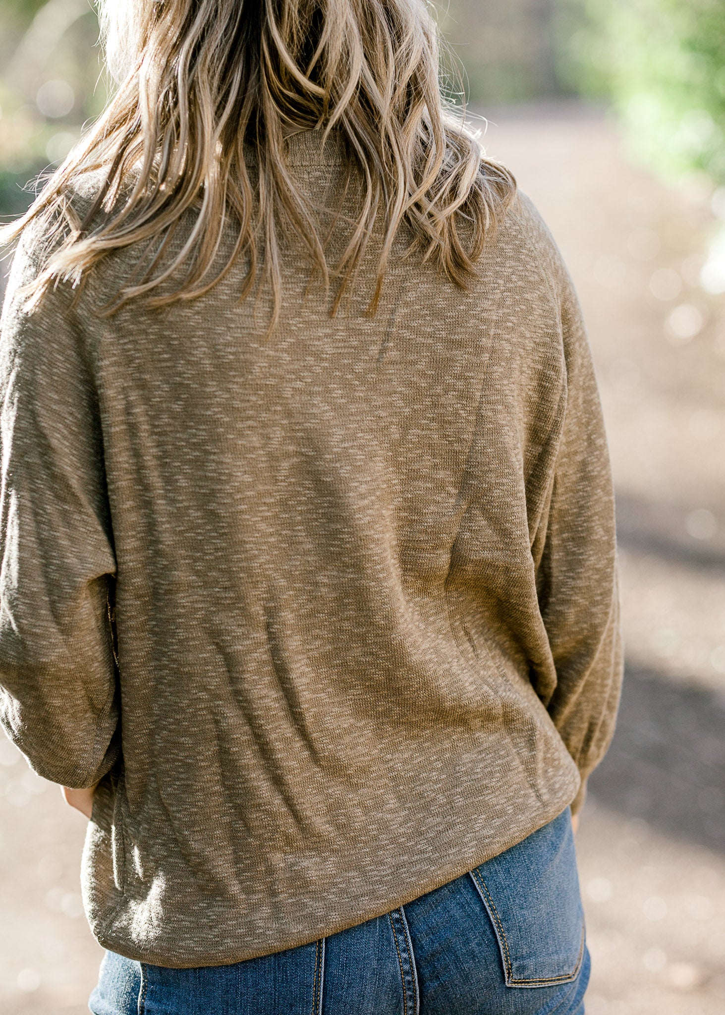 Olive Wide Neck Sweater