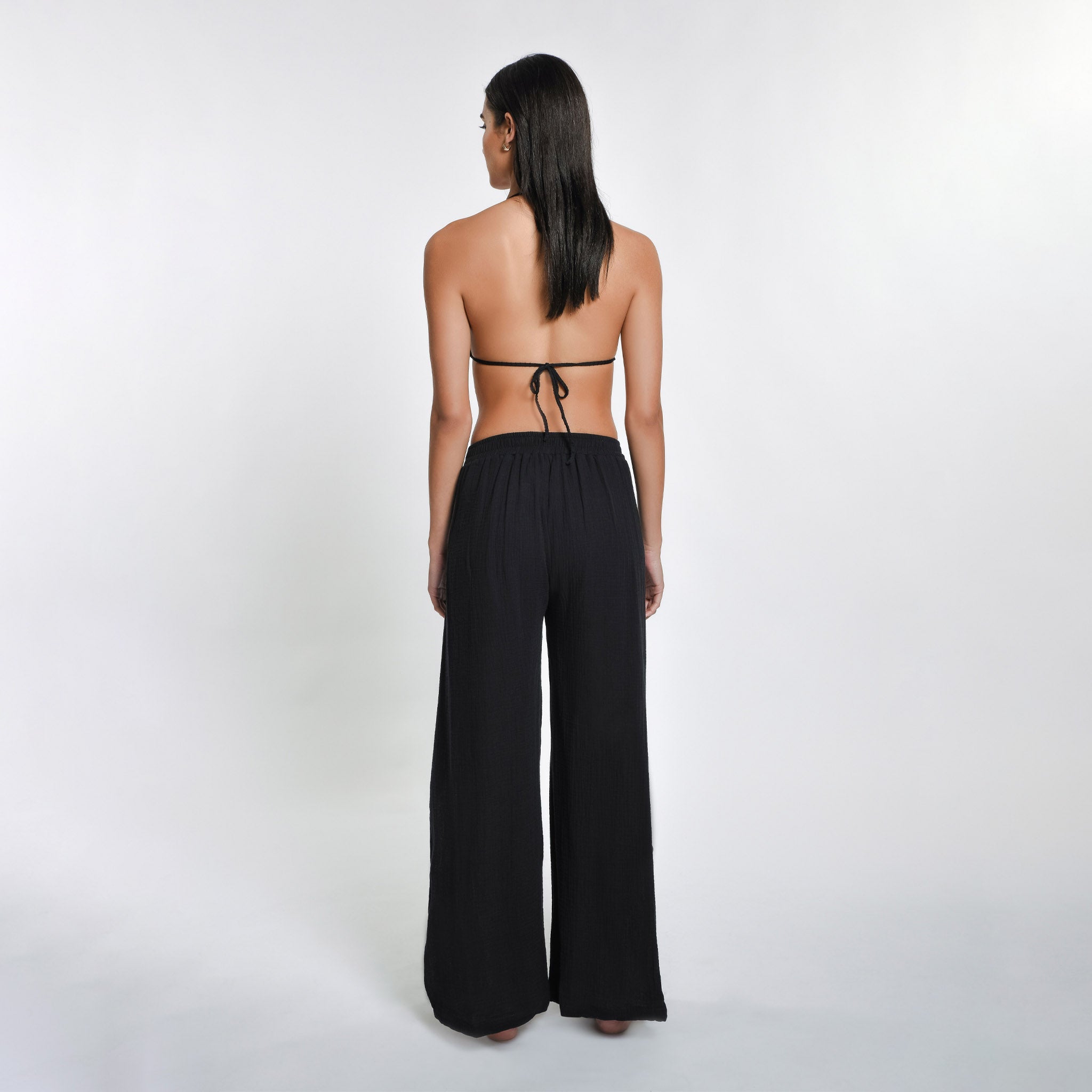 Peixoto Joan black iris wrap pants.