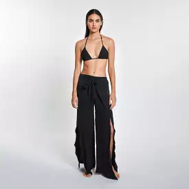 Peixoto Joan black iris wrap pants.