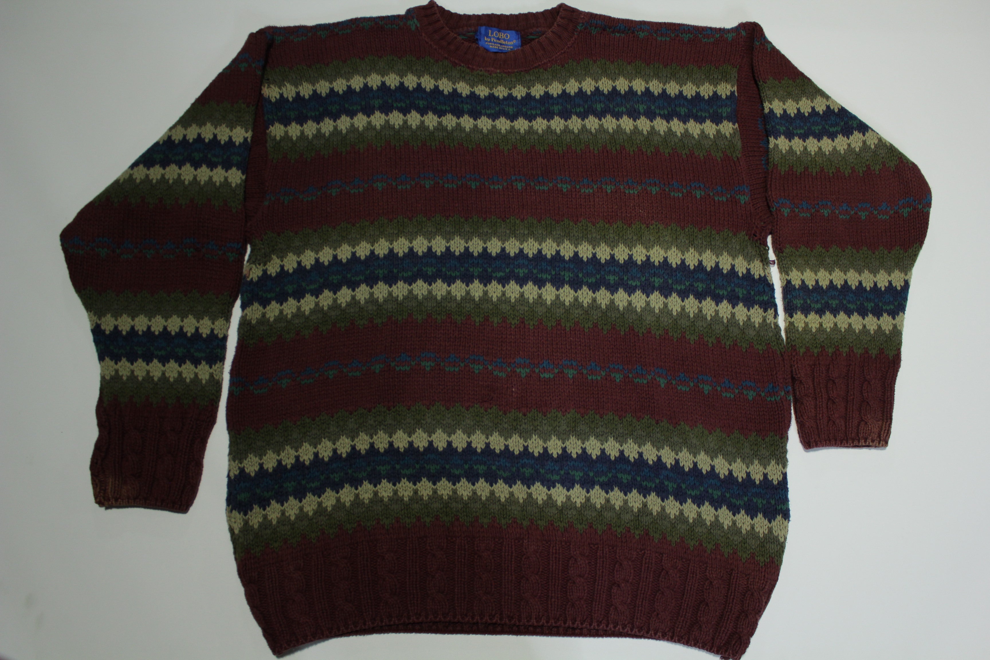 Pendleton Lobo USA Vintage 80's Fireplace Sweater