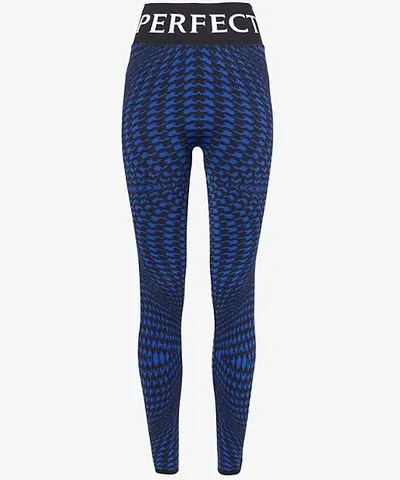 Black Indigo Abstract Print Leggings by Perfect Moment