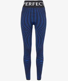 Black Indigo Abstract Print Leggings by Perfect Moment