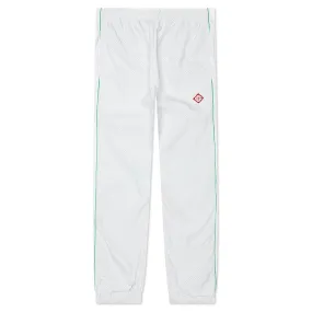 White Green Perforated Layered Track Pant.