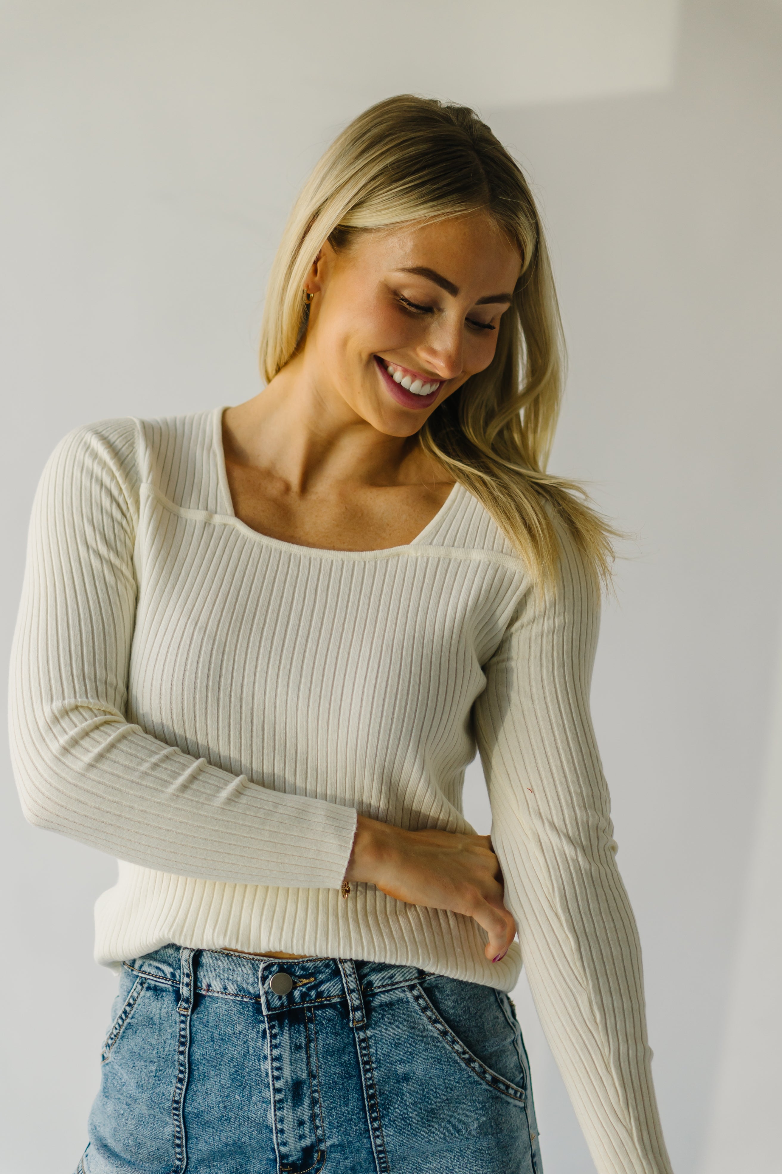 Pikesville Ribbed Sweater, Ivory - Buy Now.