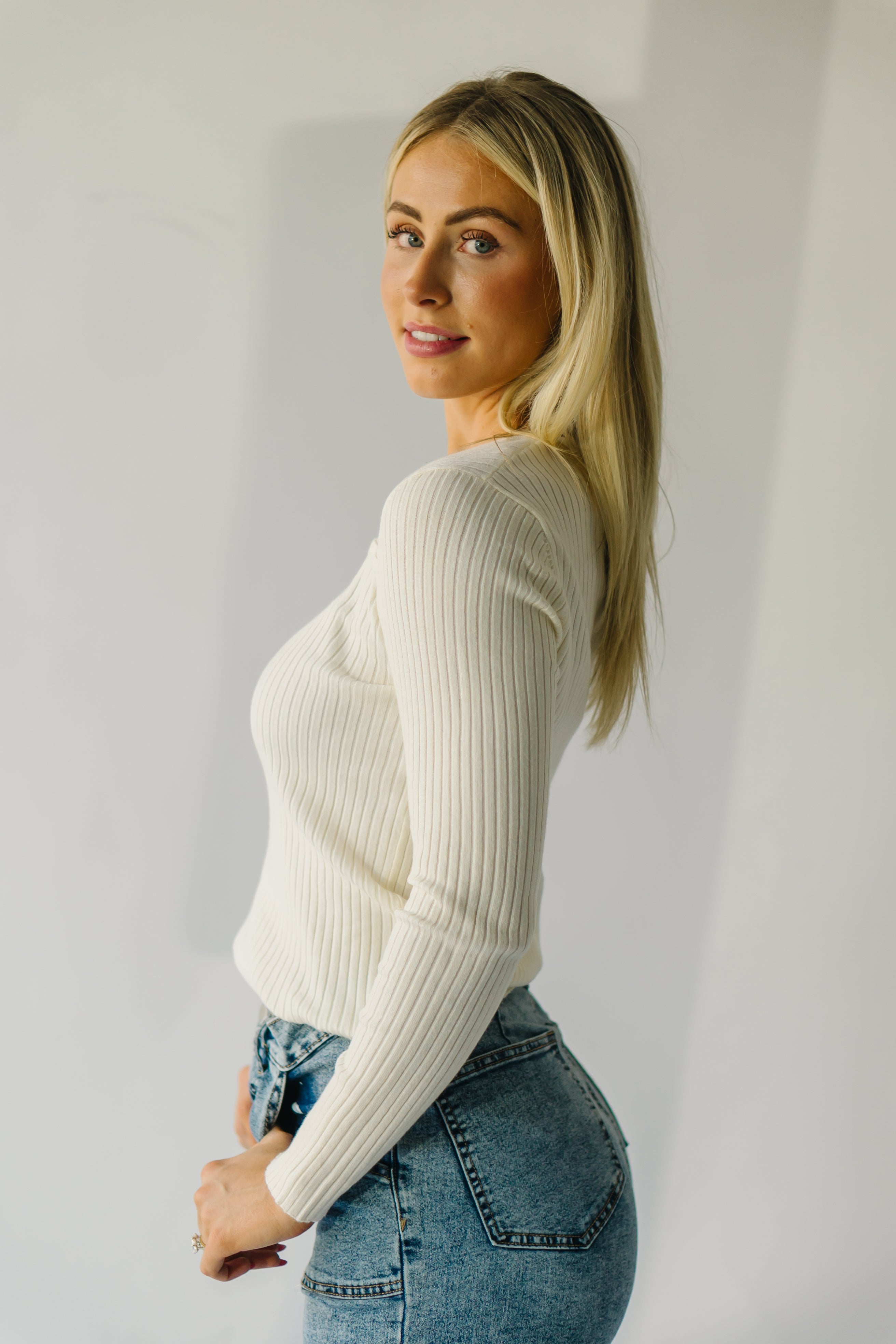 Pikesville Ribbed Sweater, Ivory - Buy Now.