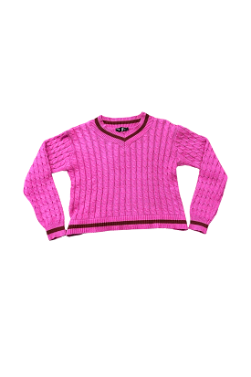 Pink Cable Knit Sweater