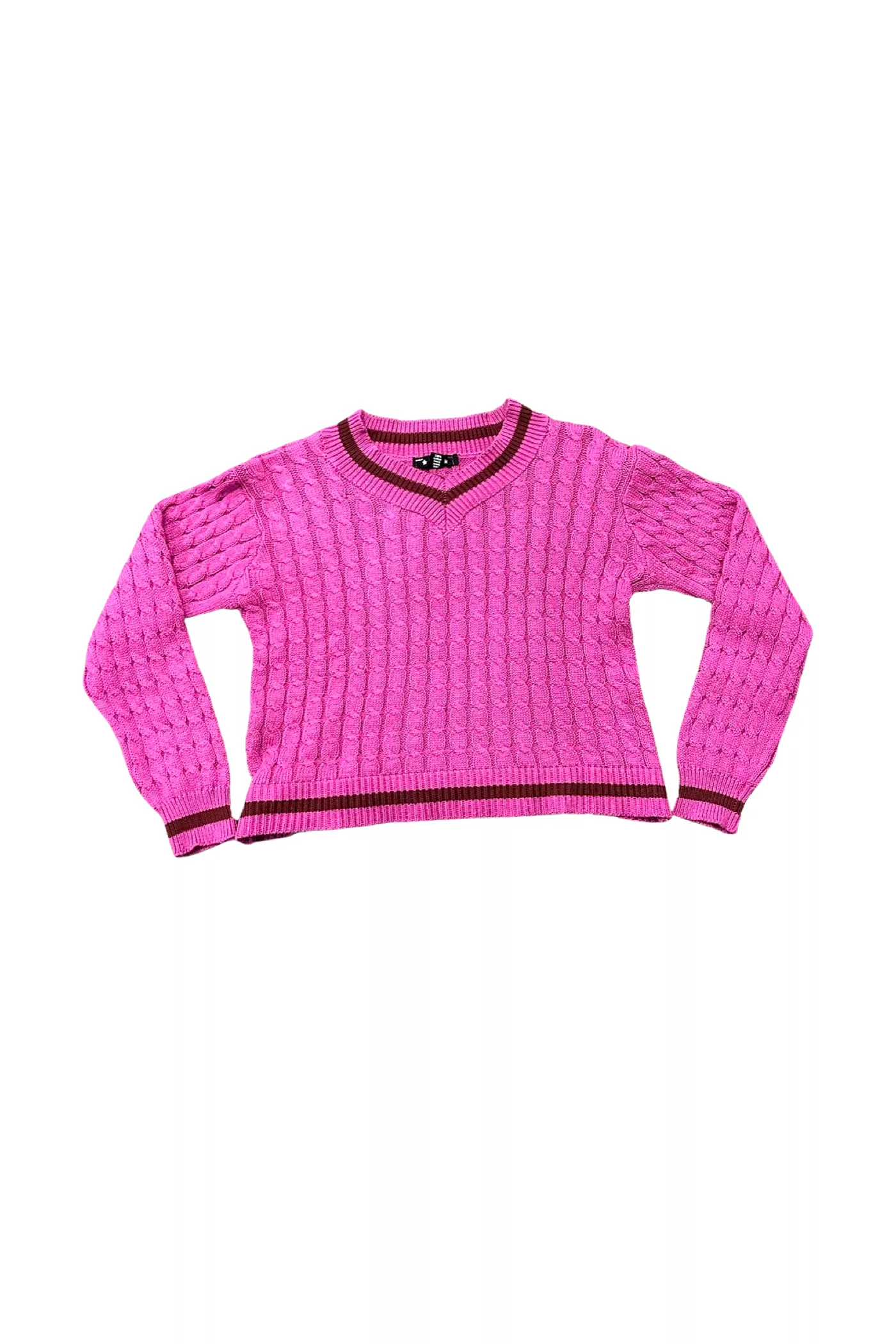 Pink Cable Knit Sweater