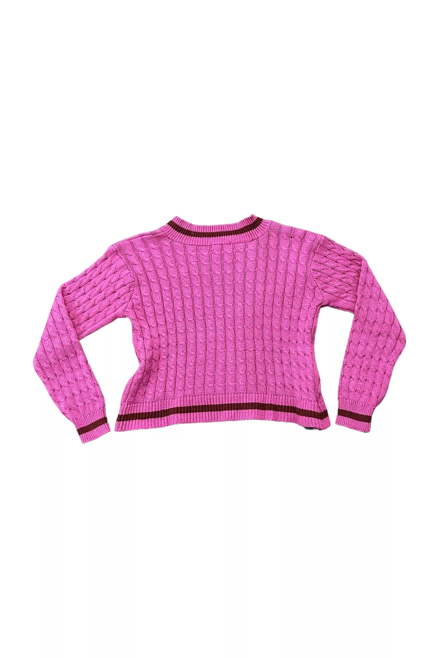 Pink Cable Knit Sweater