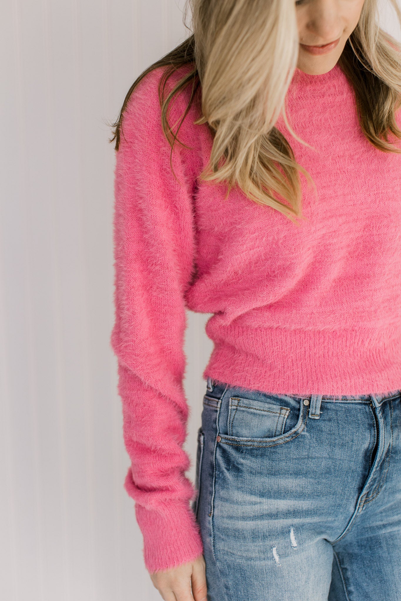 Pink Fluffy Sweater