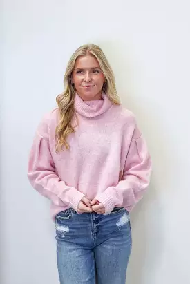 Pink Turtleneck Sweater