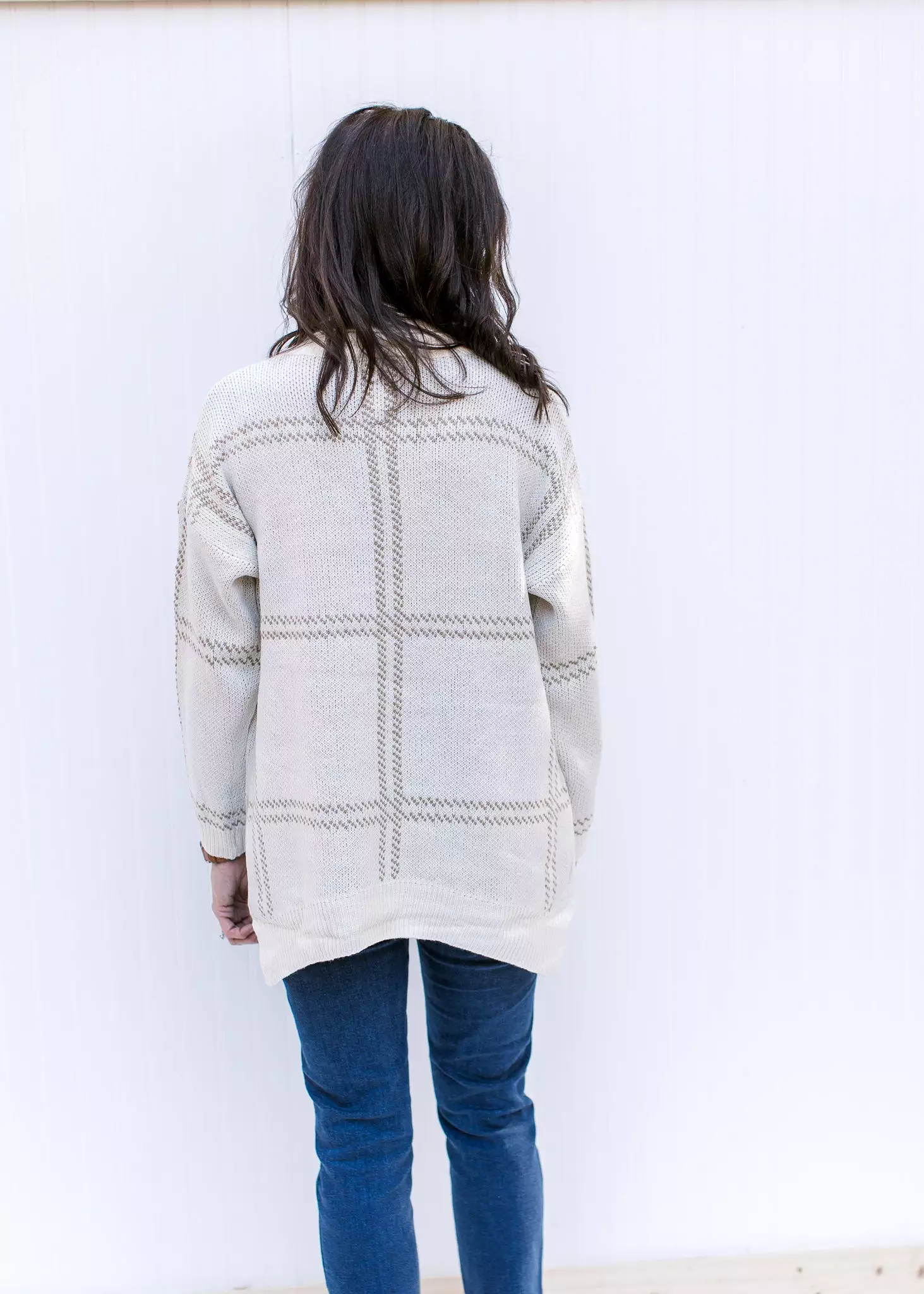 Plaid Ivory Sweater