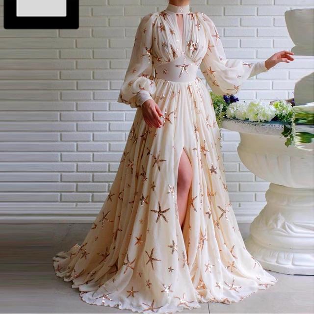 Plus Size Pattern Evening Dubai Dress Gown