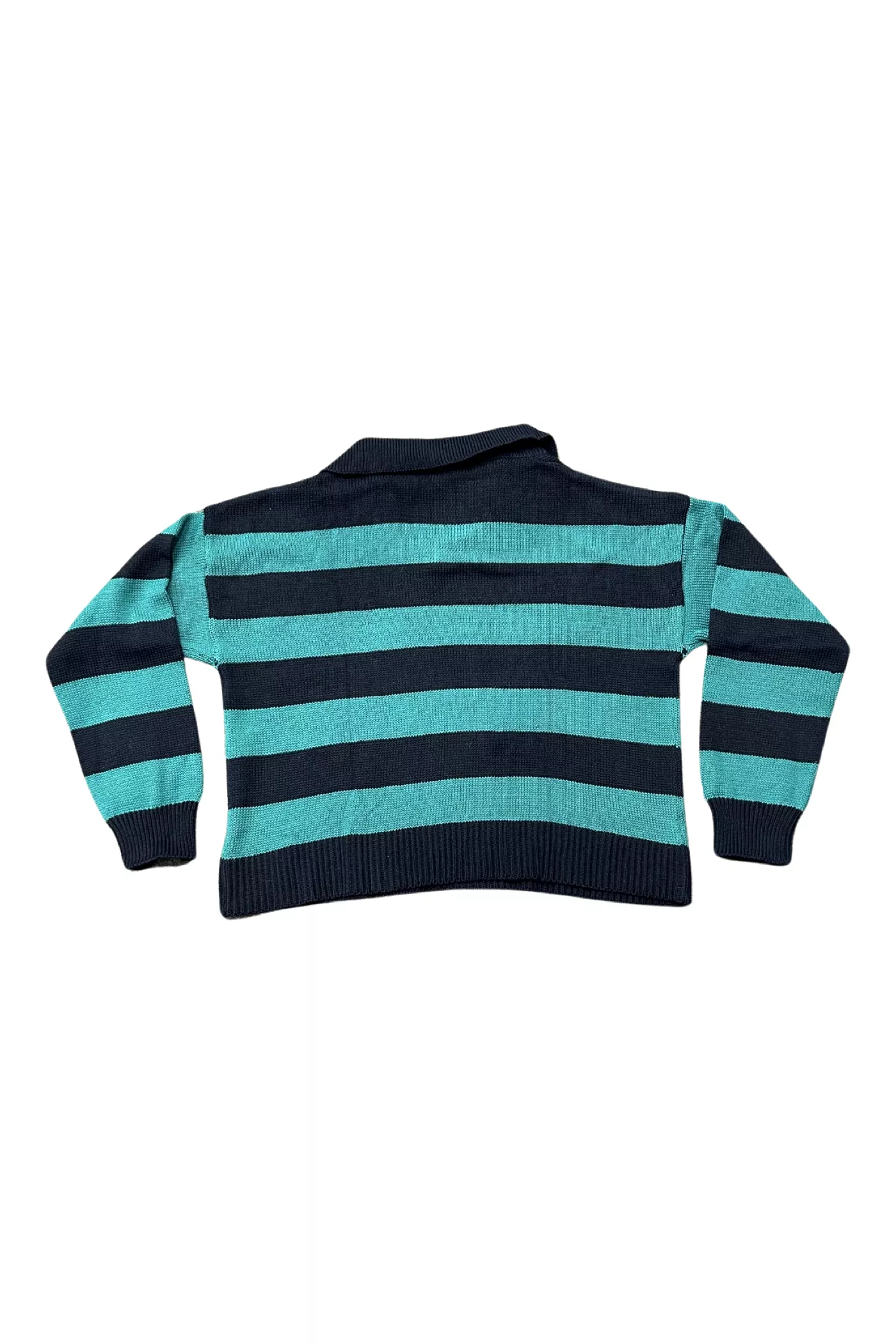 Polo Sweater with Striped Design