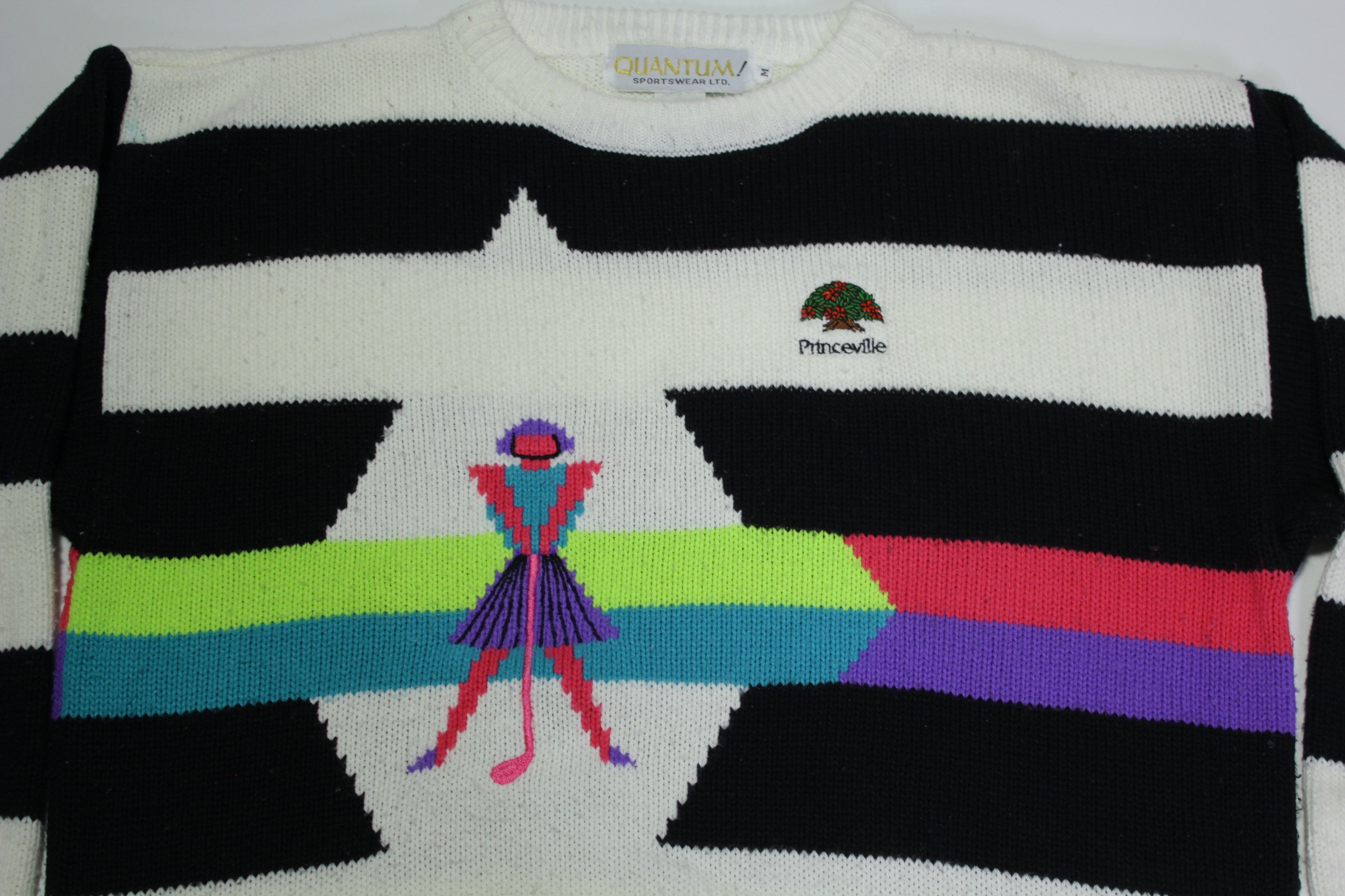 Princeville Vintage 90's Striped Sweater Quantum Sportswear Acrylic