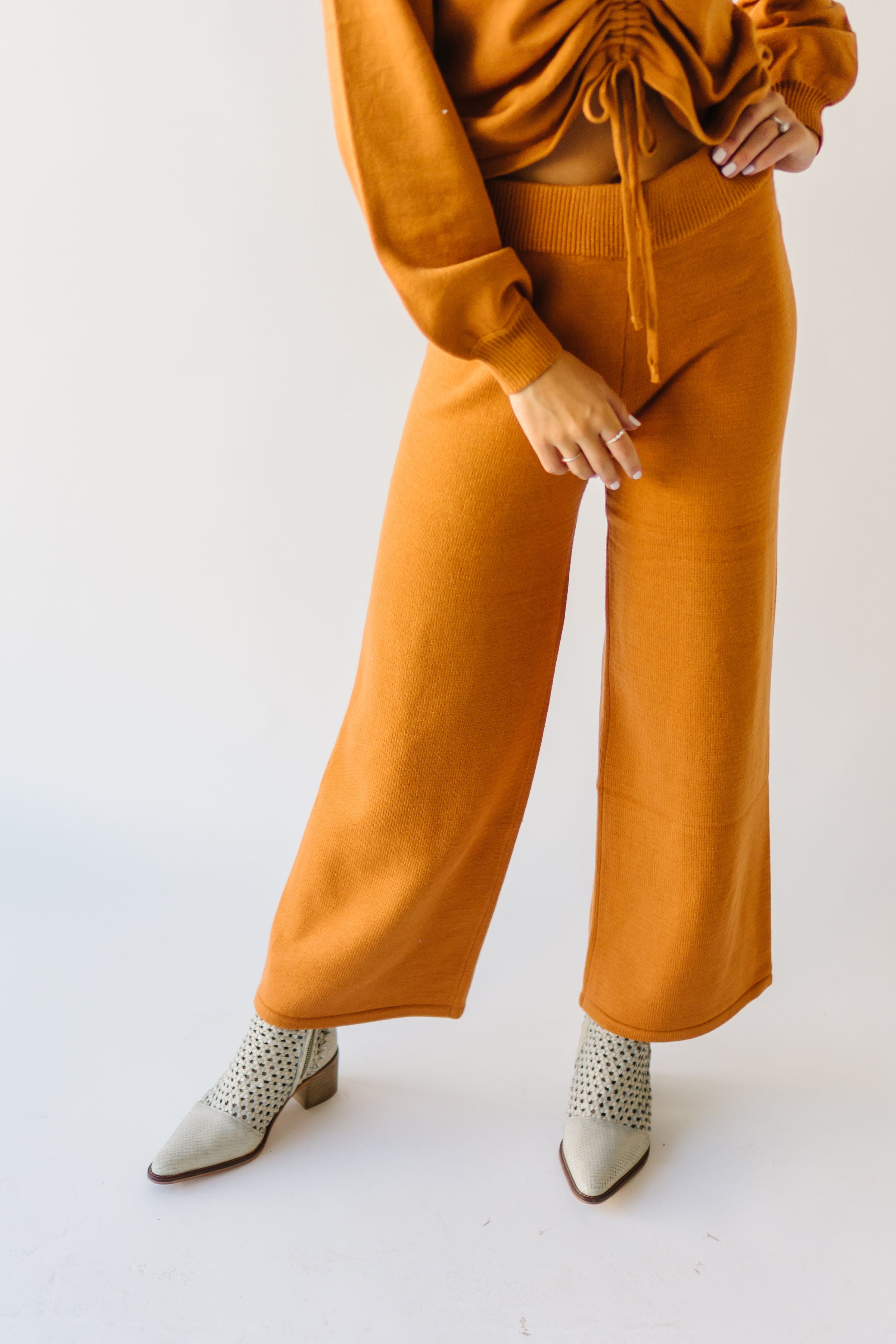 Puth Straight Leg Sweater Pant, Rust - Shop Now