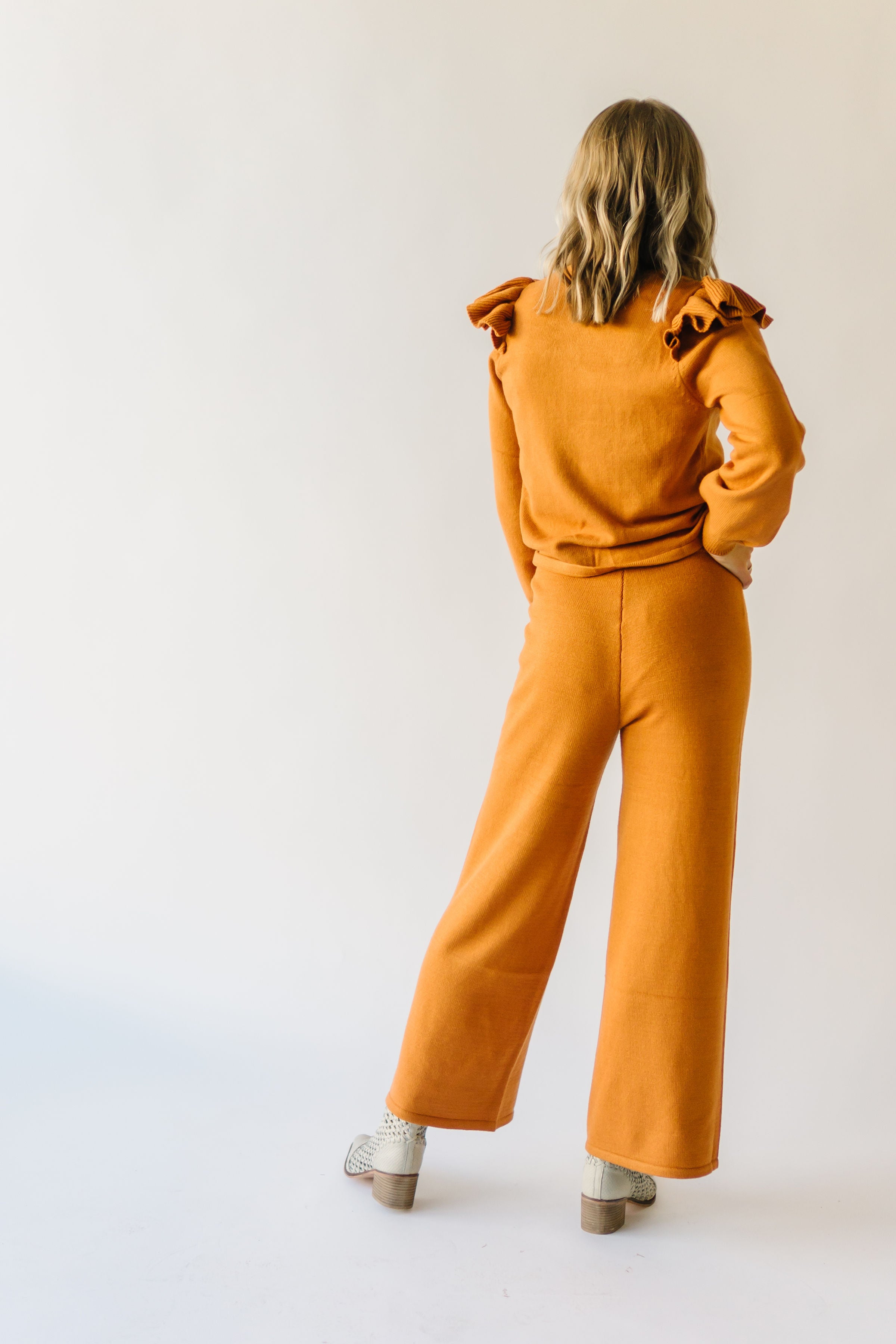 Puth Straight Leg Sweater Pant, Rust - Shop Now