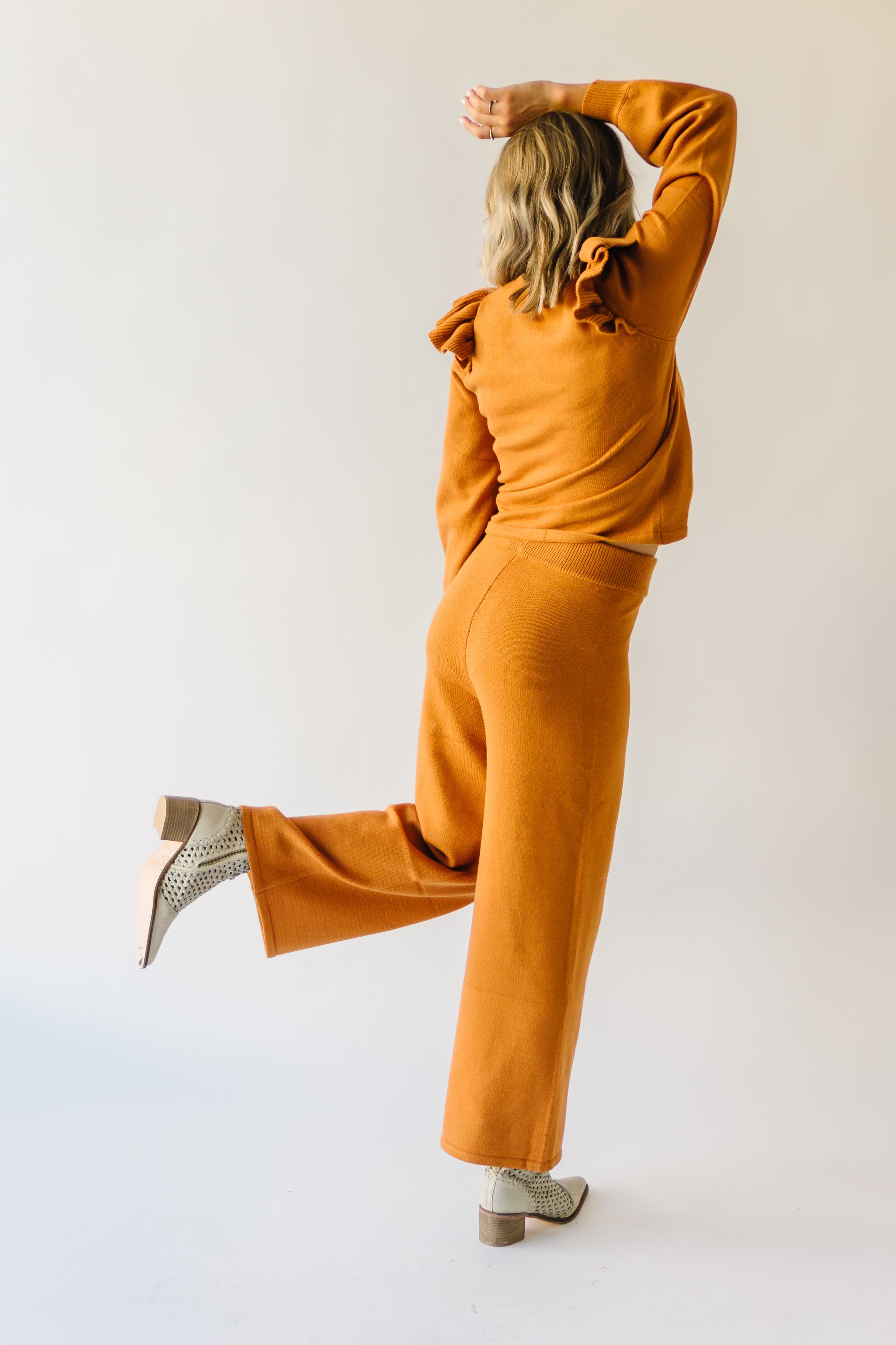 Puth Straight Leg Sweater Pant, Rust - Shop Now