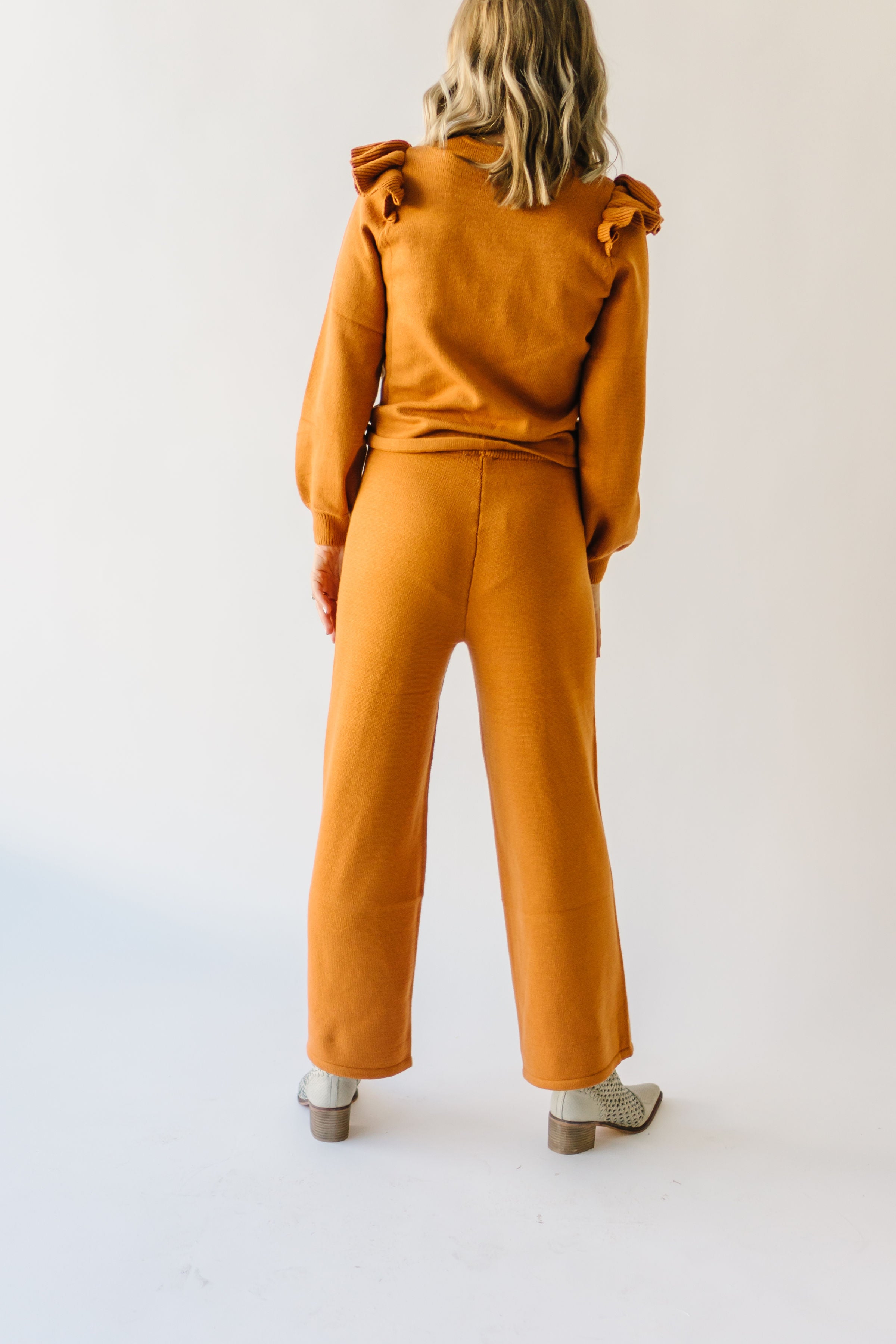 Puth Straight Leg Sweater Pant, Rust - Shop Now