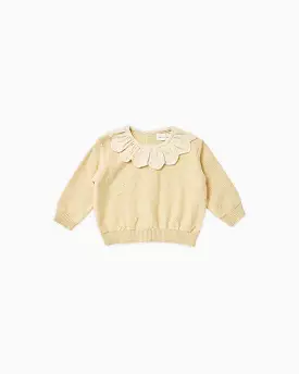 Quincy Mae Lemon Petal Knit Sweater