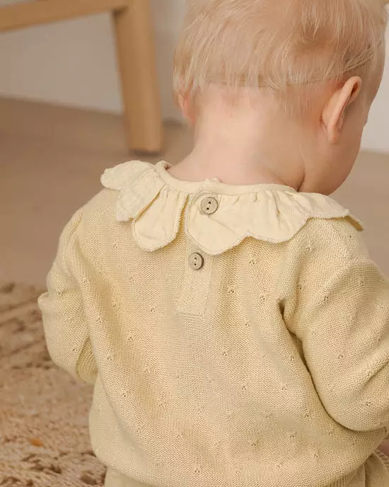 Quincy Mae Lemon Petal Knit Sweater