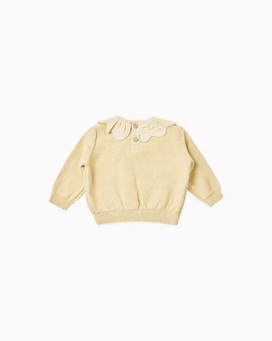 Quincy Mae Lemon Petal Knit Sweater