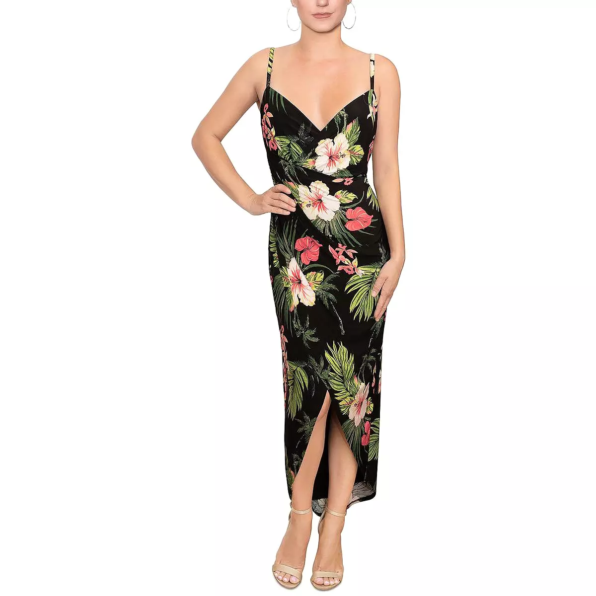 Rachel Rachel Roy Plus Size Printed Faux-Wrap Maxi Dress