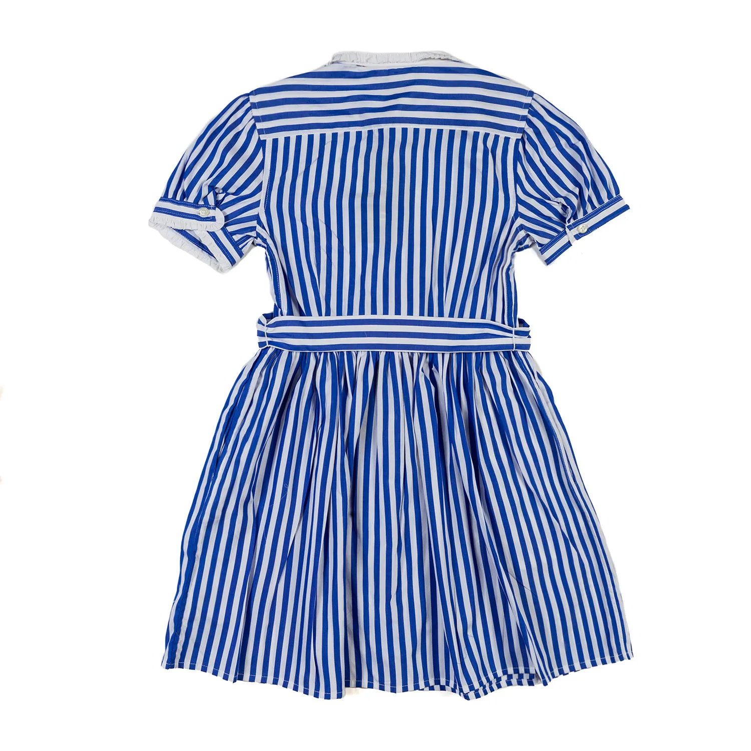 Ralph Lauren White and Blue Striped Chemisier Dress for Girls