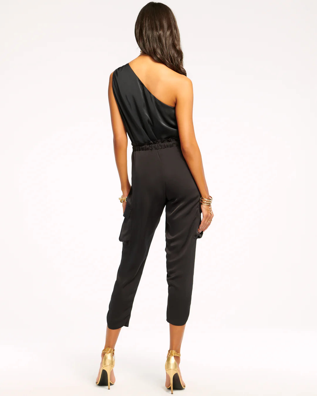 Ramy Brook Satin Pocket Allyn Pant Black