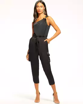 Ramy Brook Satin Pocket Allyn Pant Black