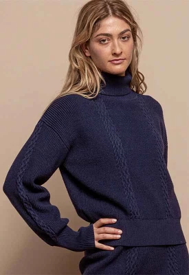 Red Haute Turtleneck Sweater Midnight - Shop now!