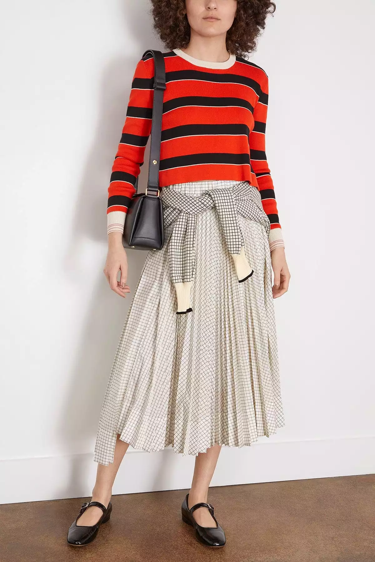 Red Line Striped Knit Sweater