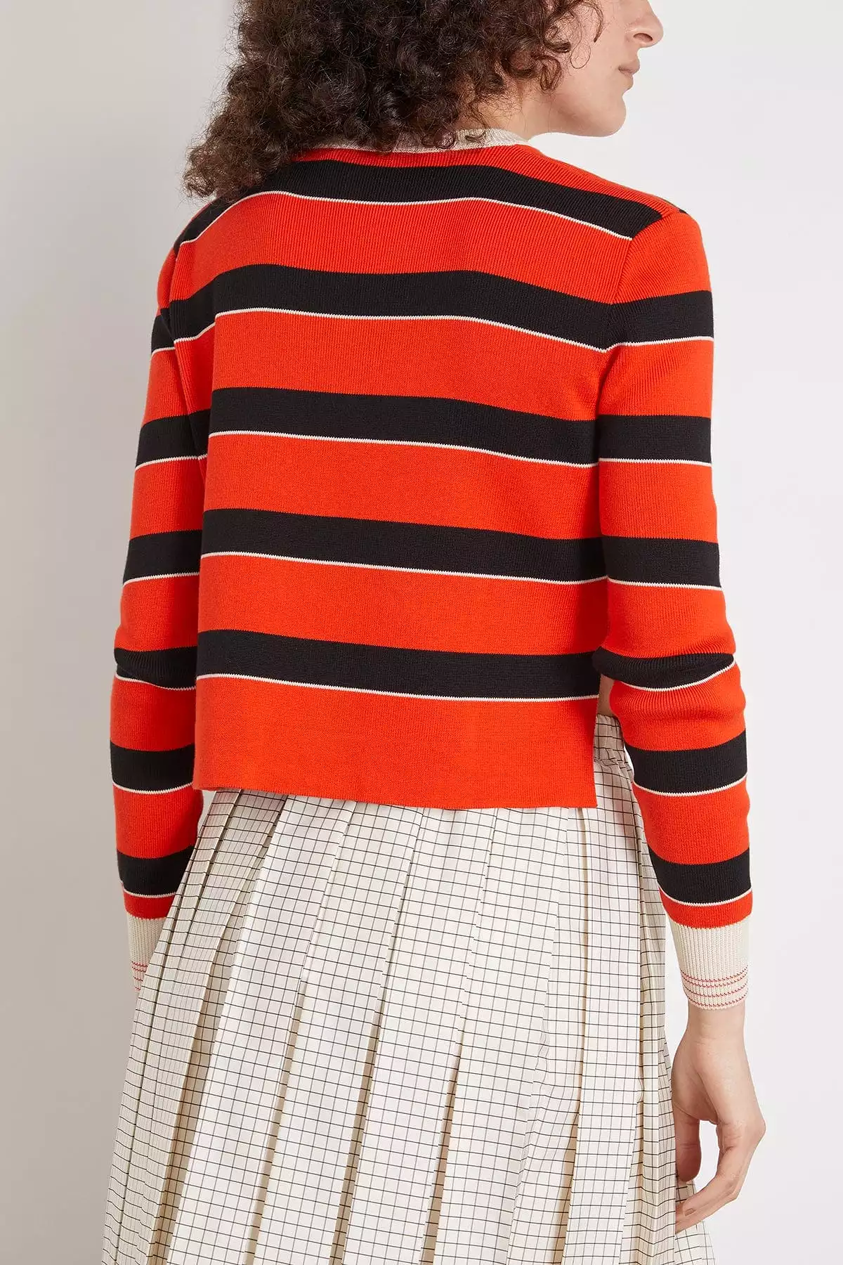 Red Line Striped Knit Sweater