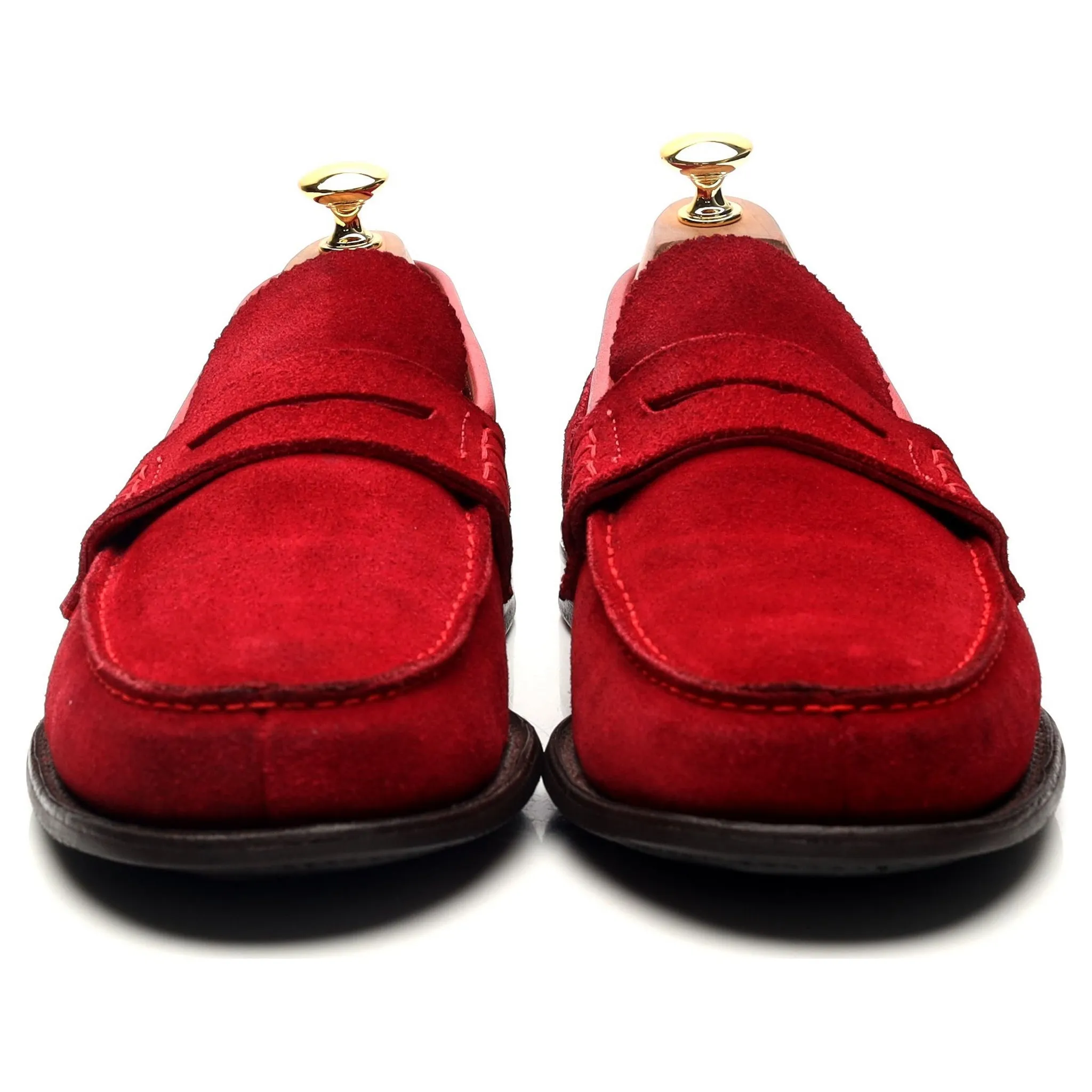 Red Suede Loafers UK 9 F 'Dover D'