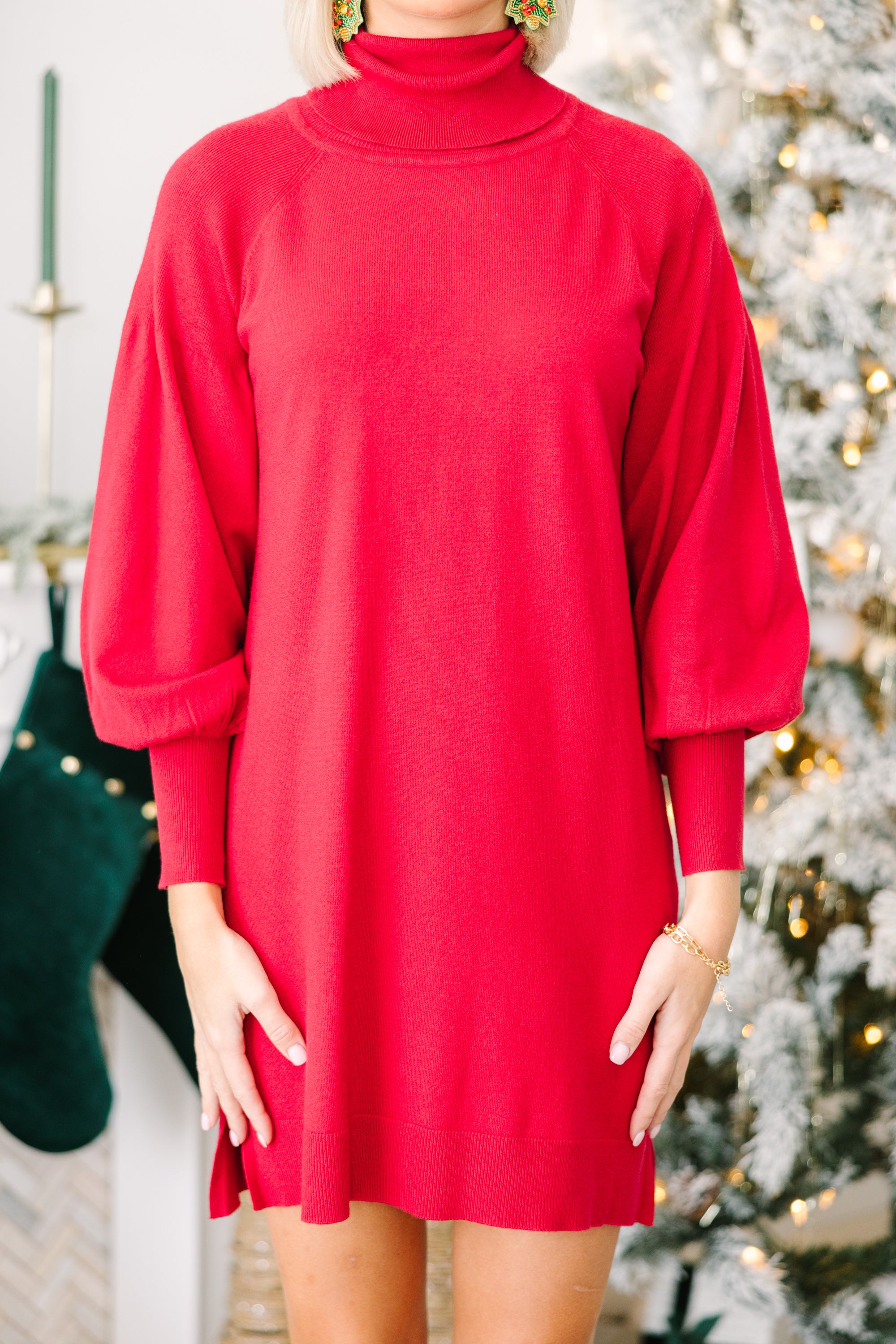 Red Turtleneck Dress for All Occasions