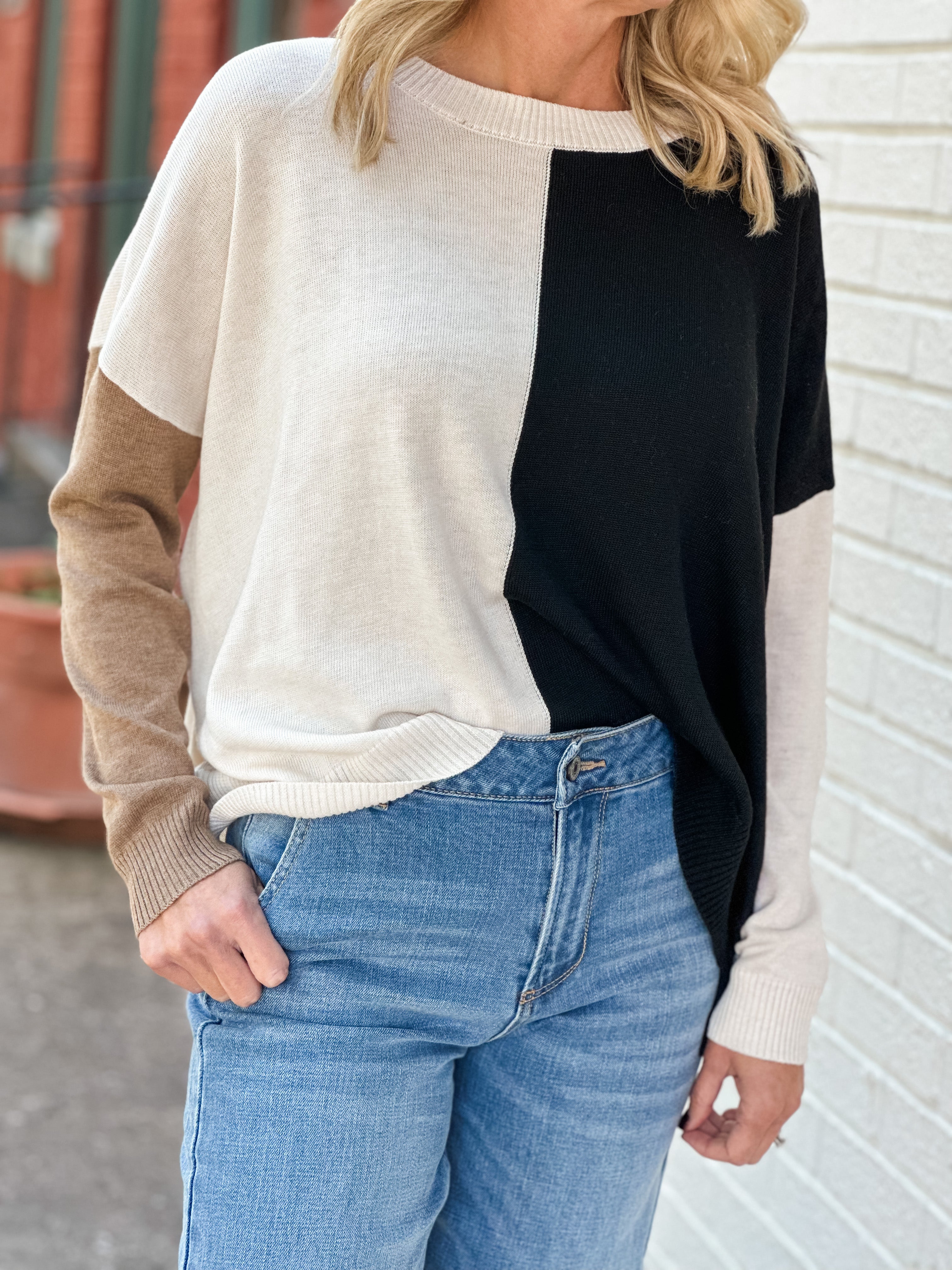 Relaxed Colorblock Sweater