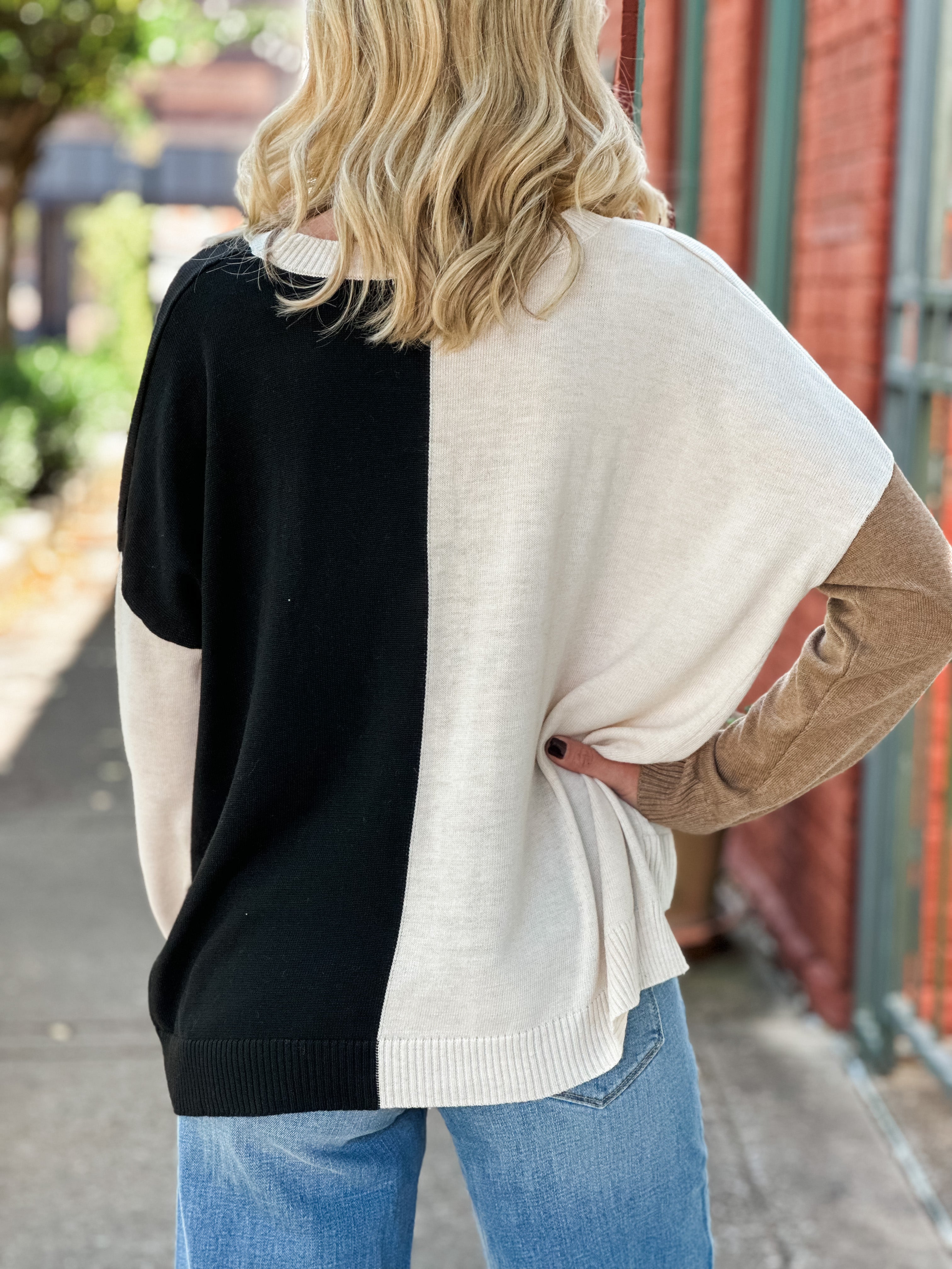 Relaxed Colorblock Sweater