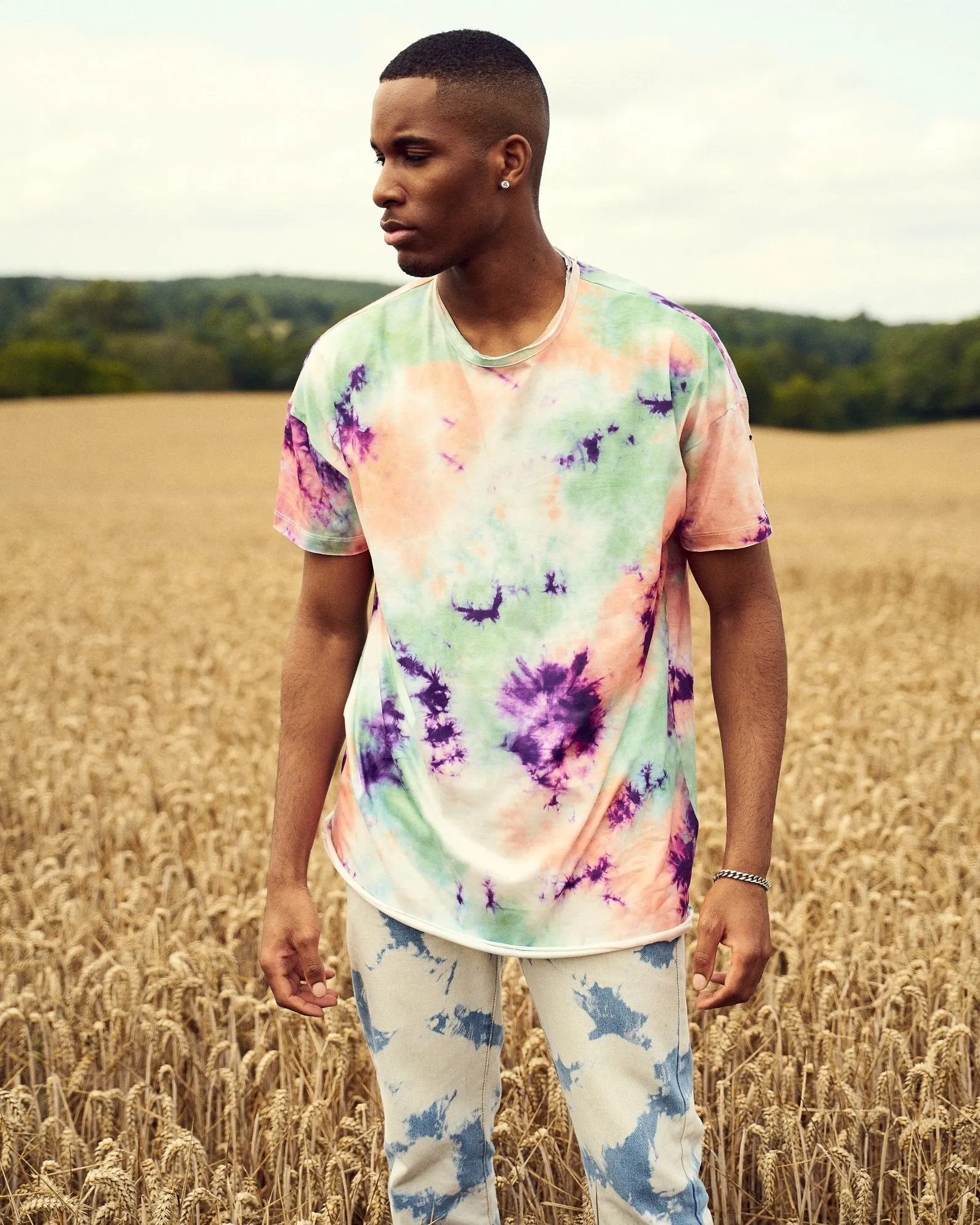 Relaxed Tie Dye Cloud Jeans