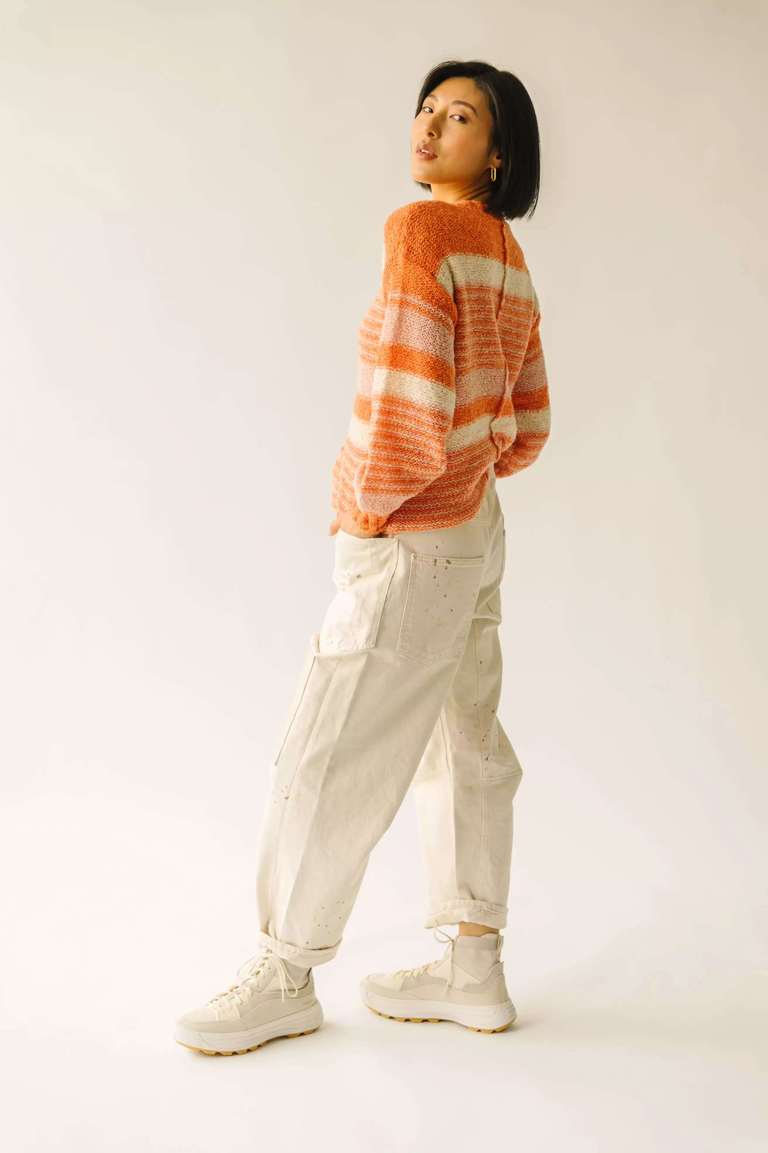 Rialto Striped Sweater Tangerine Multi - Results