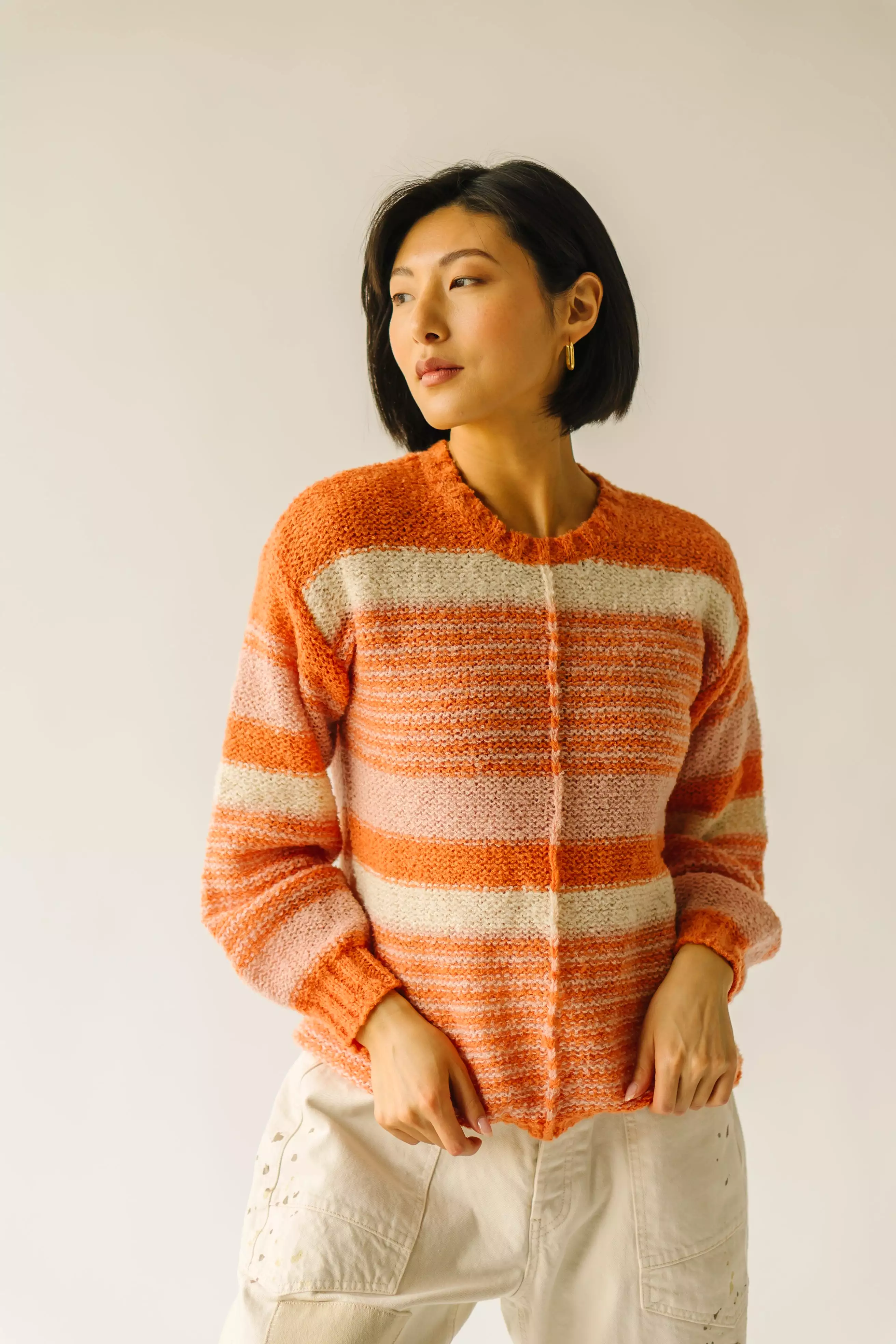 Rialto Striped Sweater Tangerine Multi - Results