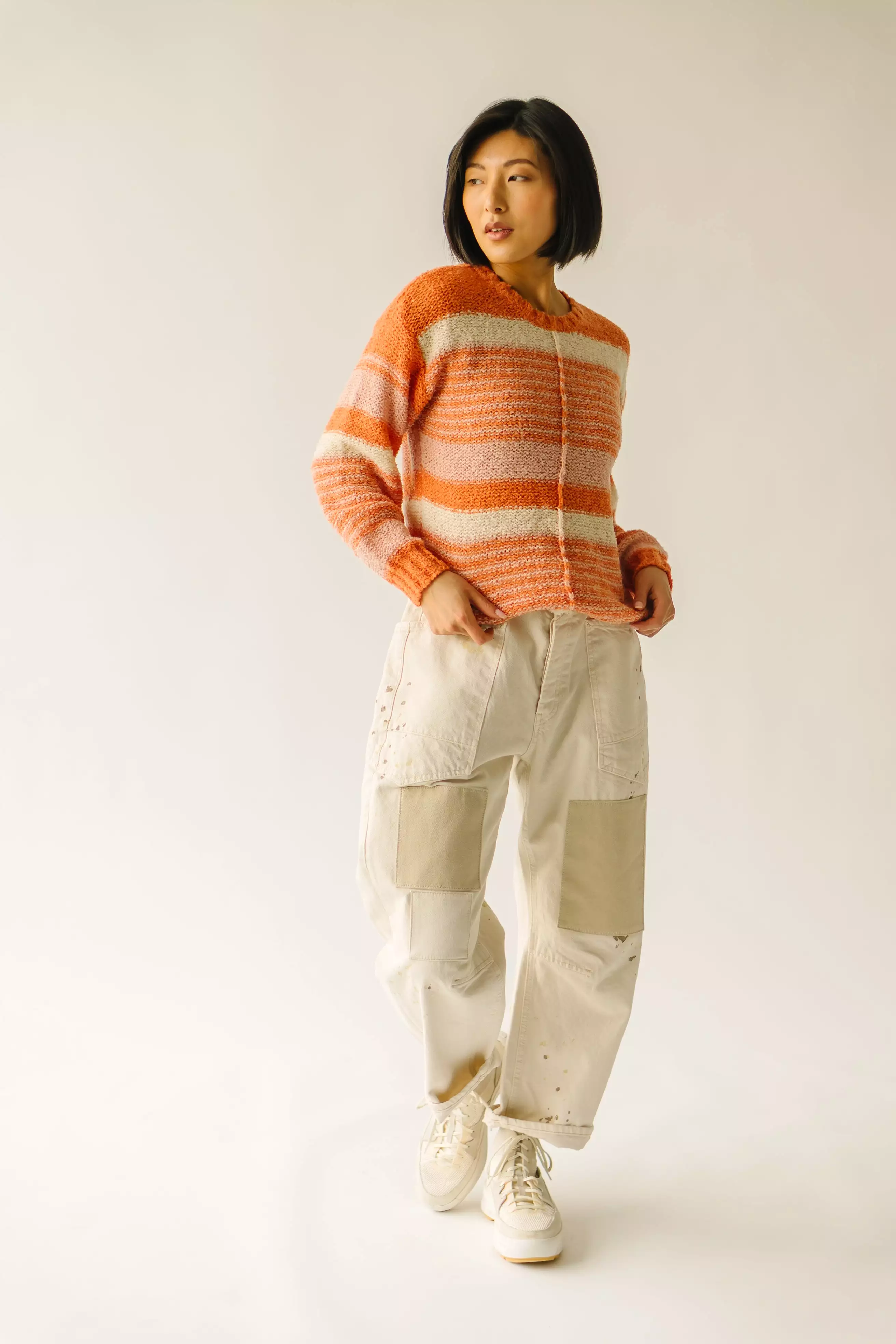 Rialto Striped Sweater Tangerine Multi - Results