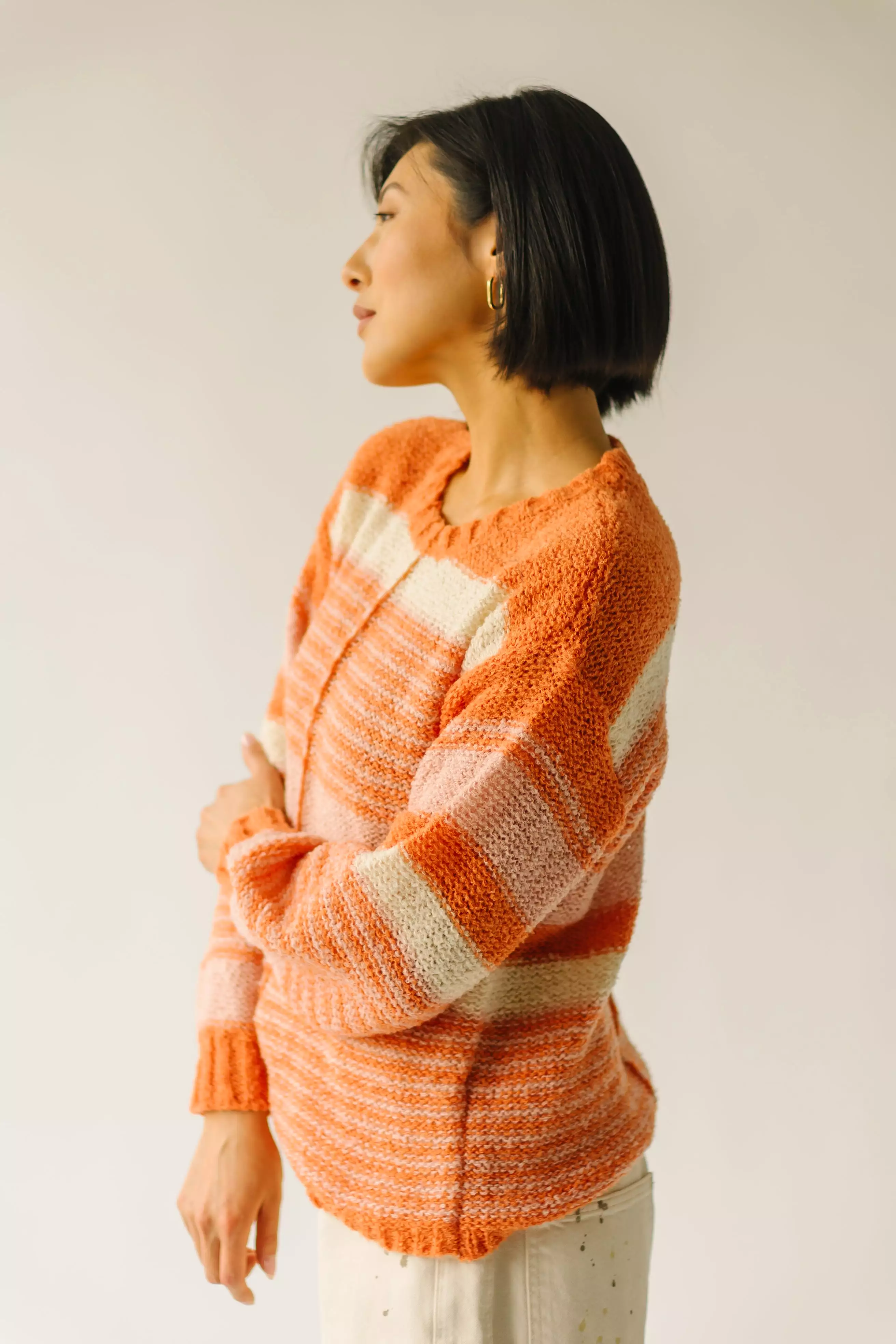 Rialto Striped Sweater Tangerine Multi - Results